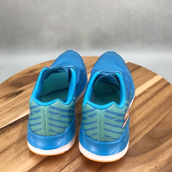 Skechers Go Run Razor Excess Running Shoes Womens 9 Blue Orange Lace Up Low Top‎ - Picture 4 of 7